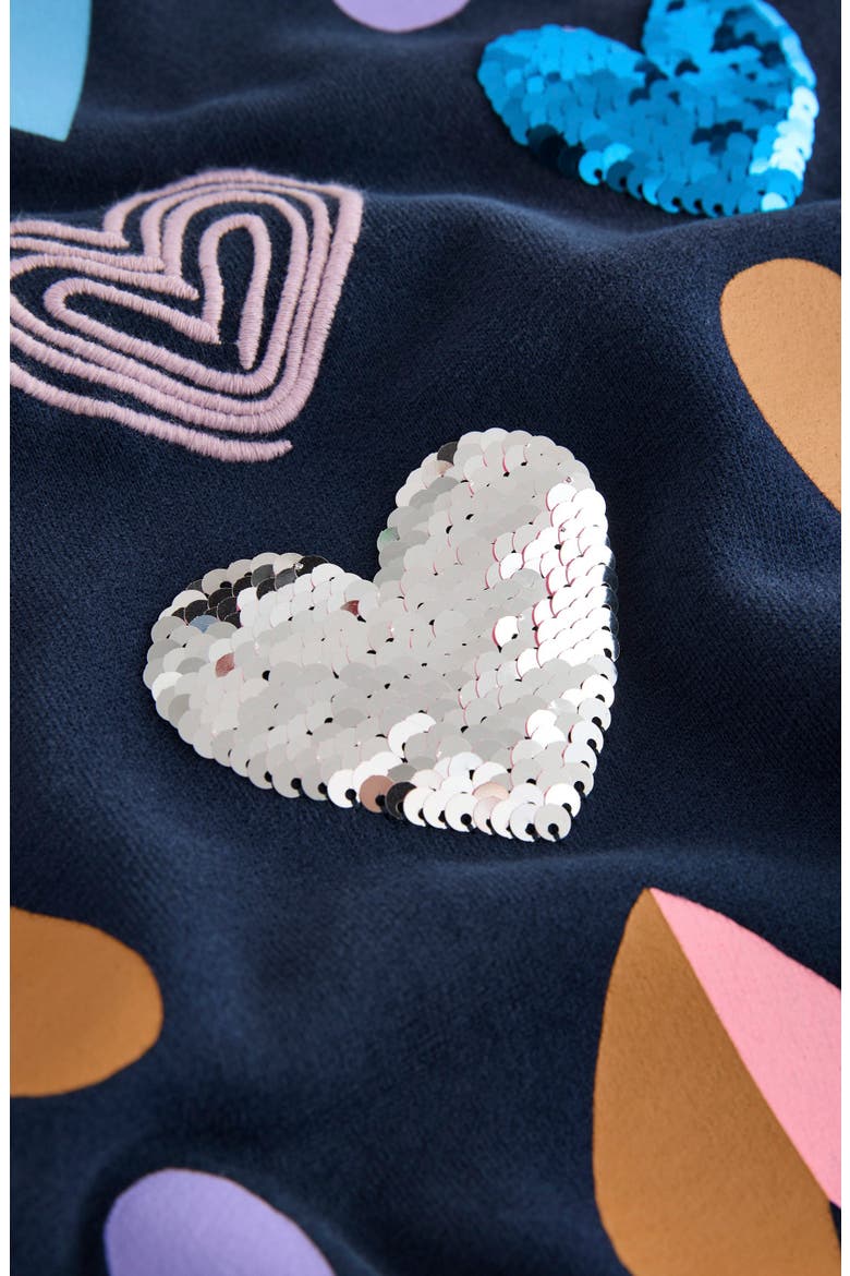 Kids' Sequin Heart Sweatshirt and Leggings Set, Alternate, color, BLUE