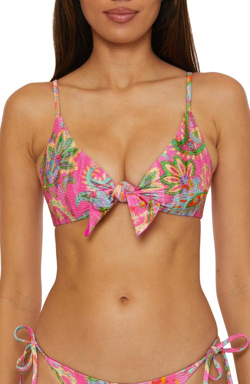 Becca Polynesia Bikini Top In Pink Multi