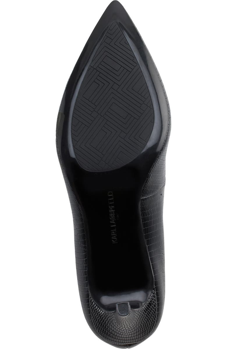 KARL LAGERFELD PARIS Royale Pointed Toe Pump, Alternate, color, Black