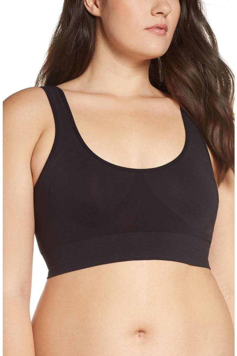 Seamless Tank Bralette, Alternate, color, BLACK