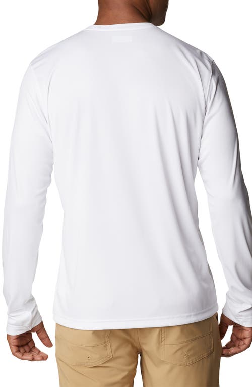 Shop Columbia Rapid Creek Long Sleeve Graphic T-shirt In White/cool Grey