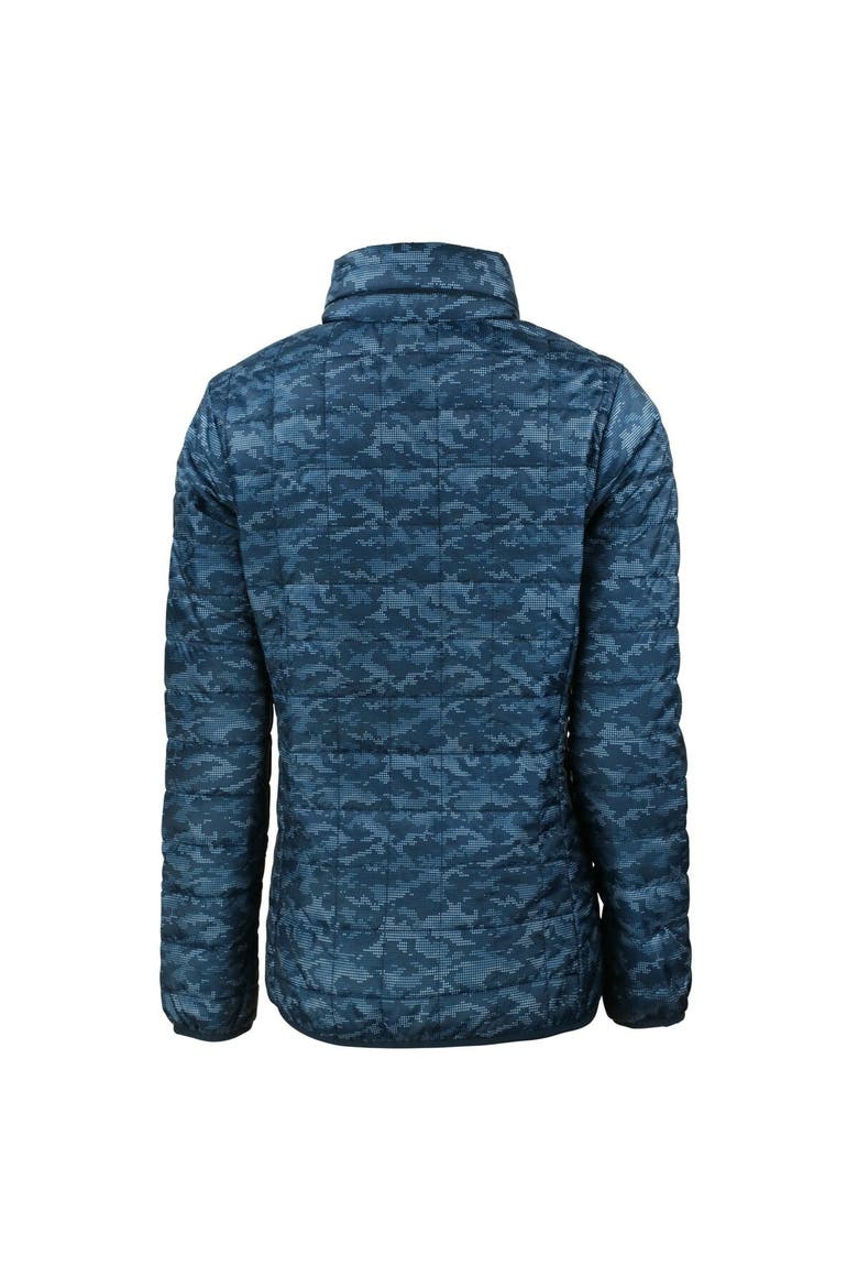 Women's Cutter & Buck  Navy Gwinnett Stripers Rainier PrimaLoft Eco Insulated Camo Full-Zip Puffer Jacket, Alternate, color, Navy