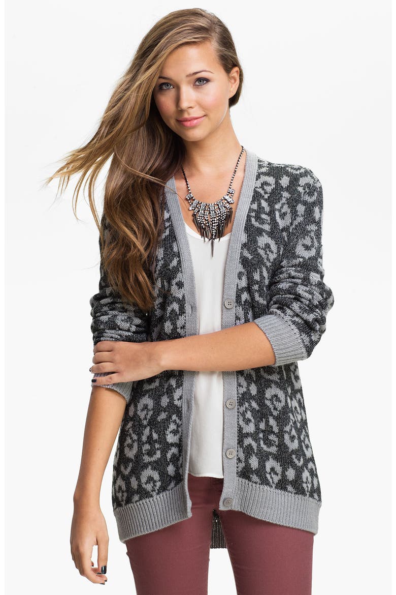 Leopard Spot Cardigan, Main, color, ANIMAL SPOTS BLACK