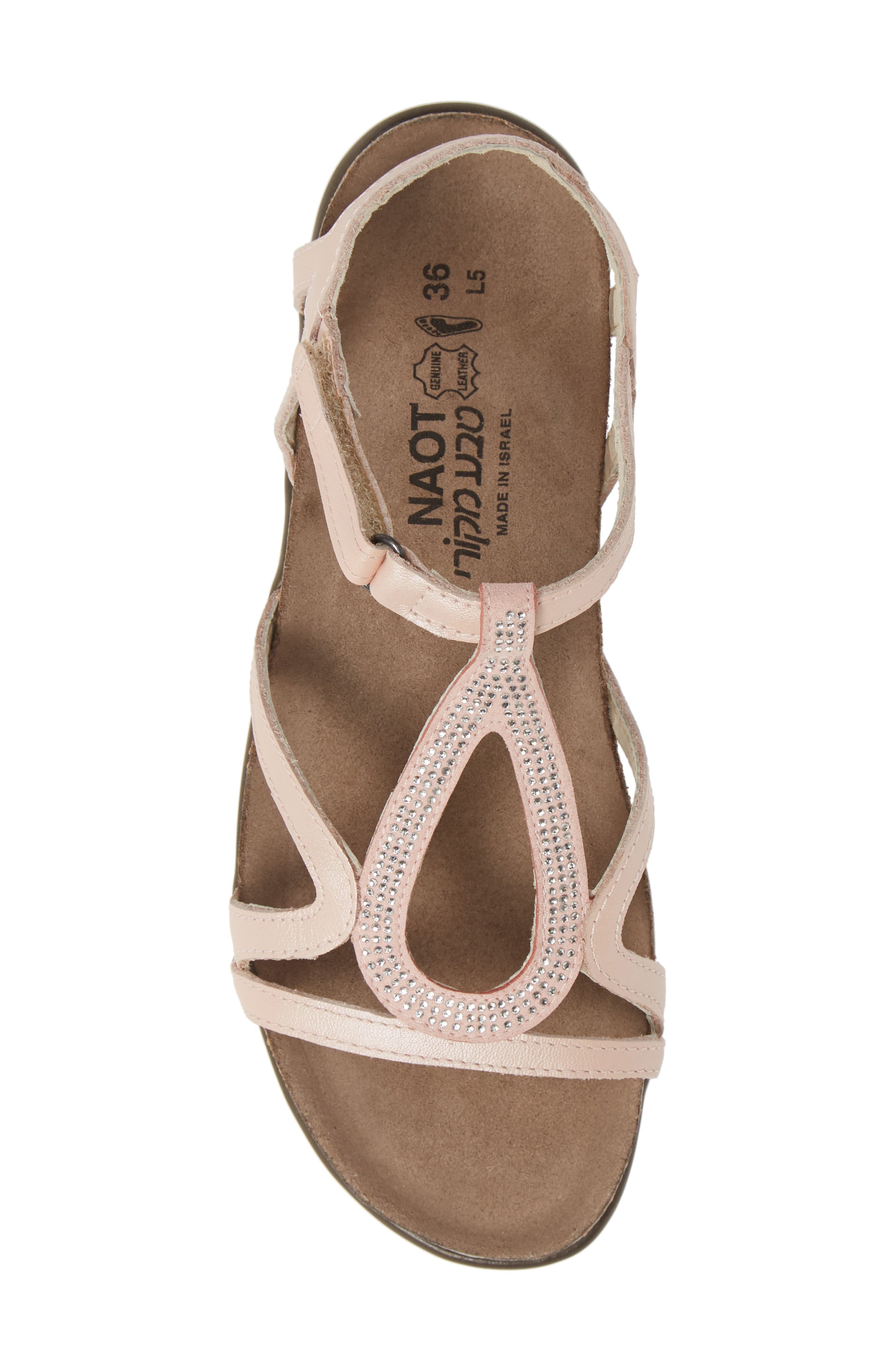 Tamara Studded Strappy Sandal, Alternate, color, PEARL ROSE LEATHER