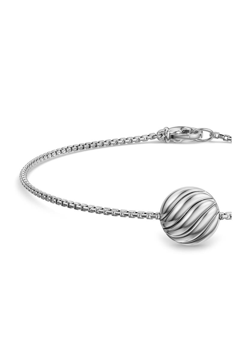 Sculpted Cable Center Station Chain Bracelet in Sterling Silver, 10mm, Alternate, color, SILVER