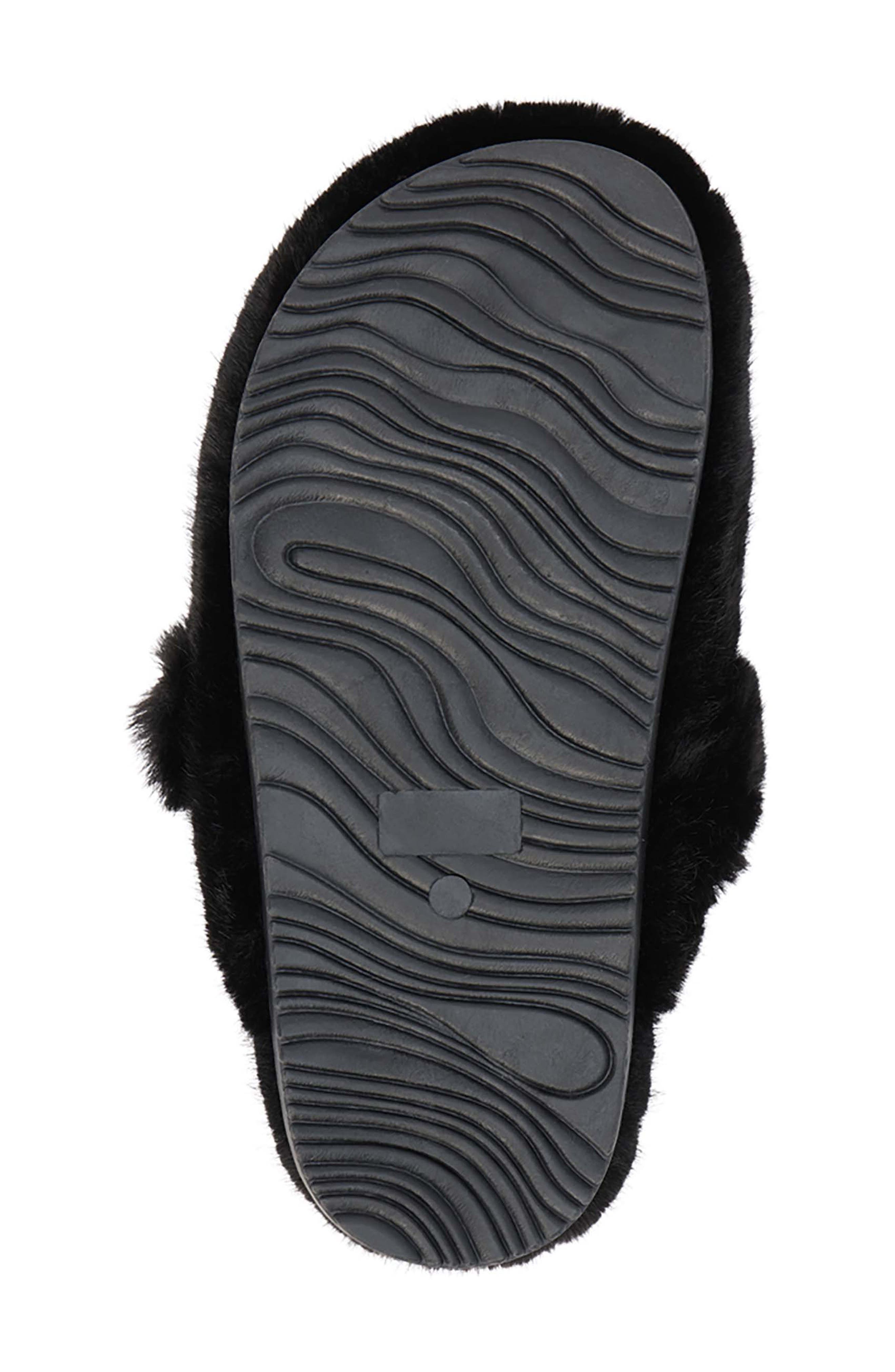 Matisse Portland Faux Fur Clog, Alternate, color, Black Faux Fur