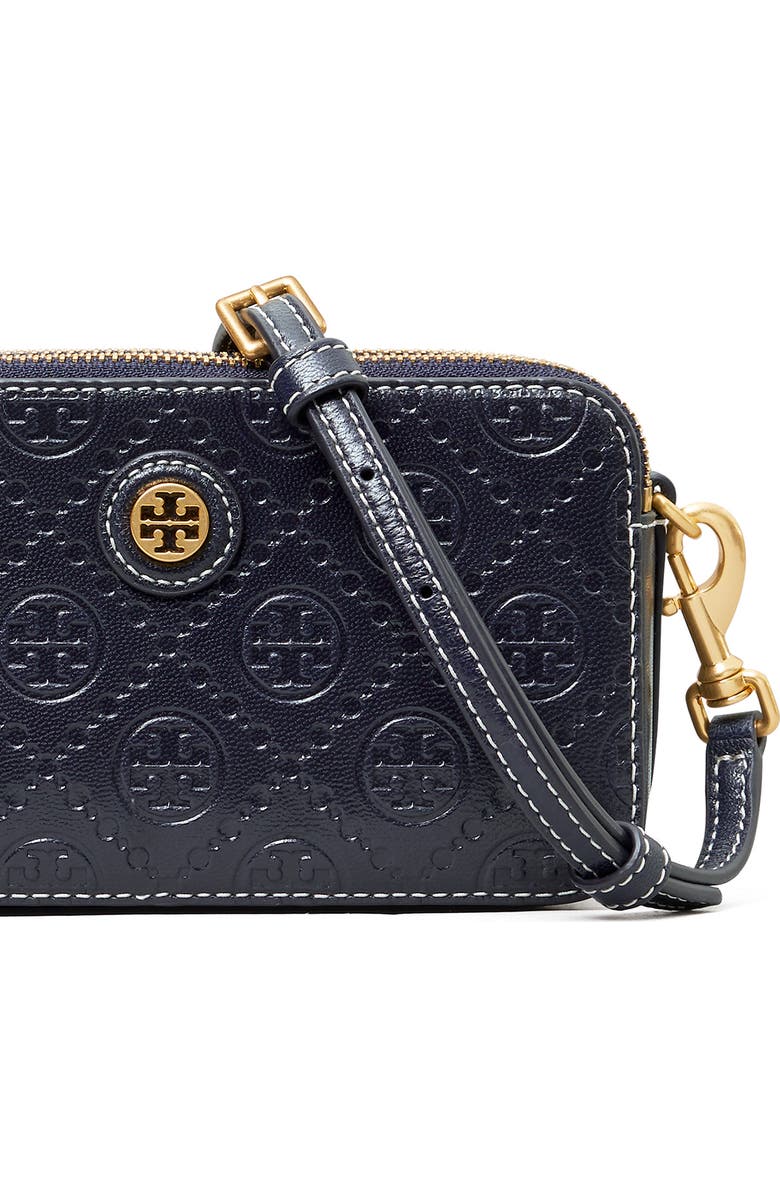 Tory Burch T Monogram Leather Double Zip Mini Bag, Alternate, color,