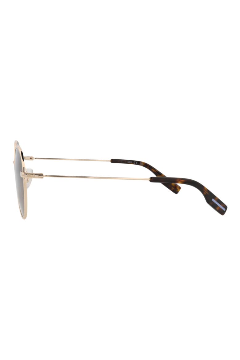 49mm Core Round Sunglasses, Alternate, color, GOLD GOLD BROWN