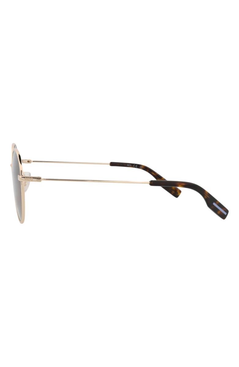 MCQ 49mm Core Round Sunglasses, Alternate, color, Gold Gold Brown