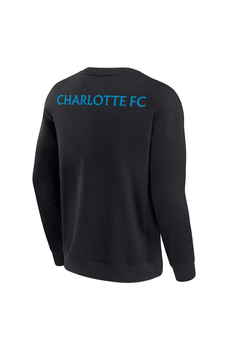 Fanatics Signature Unisex Fanatics Signature Black Charlotte FC Super Soft Pullover Crew Sweatshirt, Alternate, color, Black