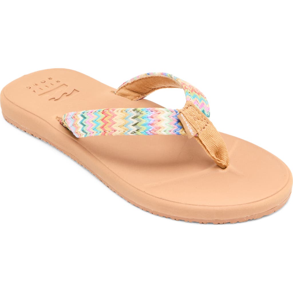 Billabong Kids' Kiana Recovery Flip Flop In White Multi