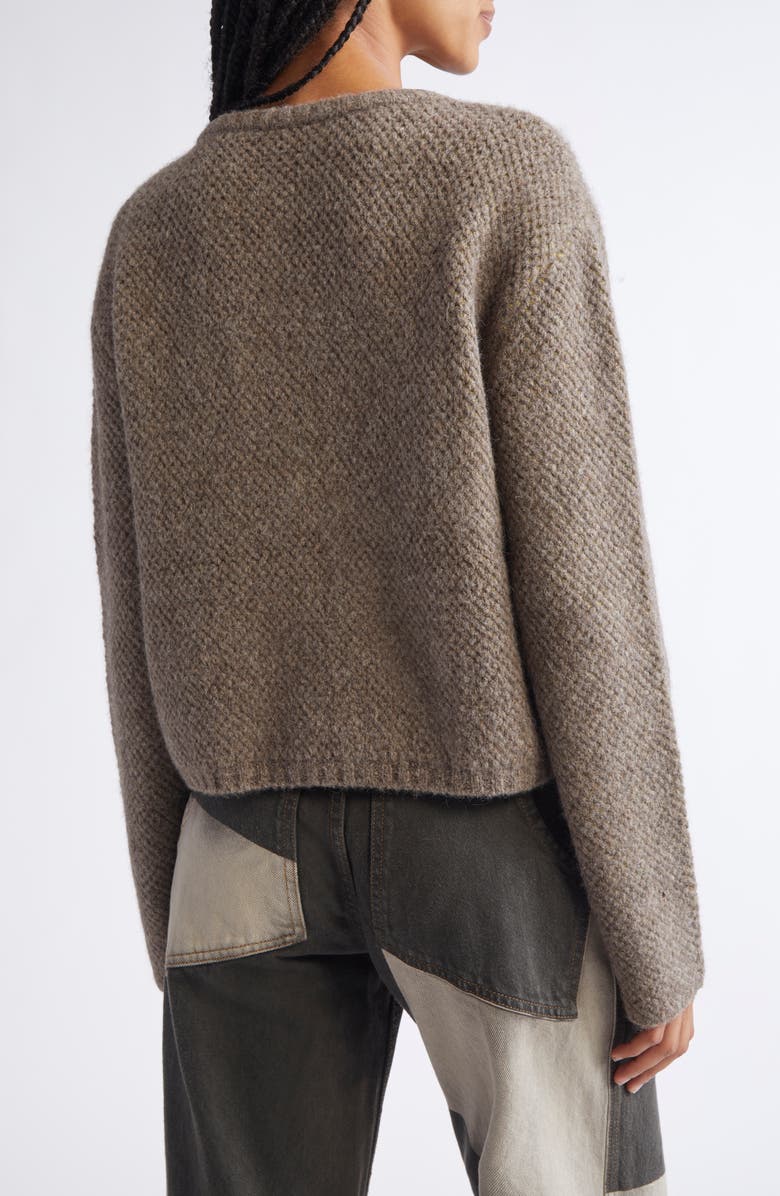 Eckhaus Latta Merino Wool Blend Cardigan, Alternate, color, Finch