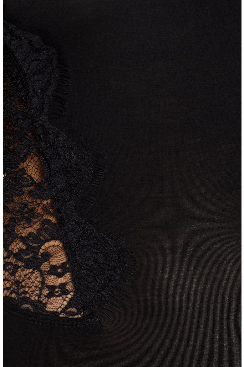 Open Back Lace Bodysuit, Alternate, color, BLACK