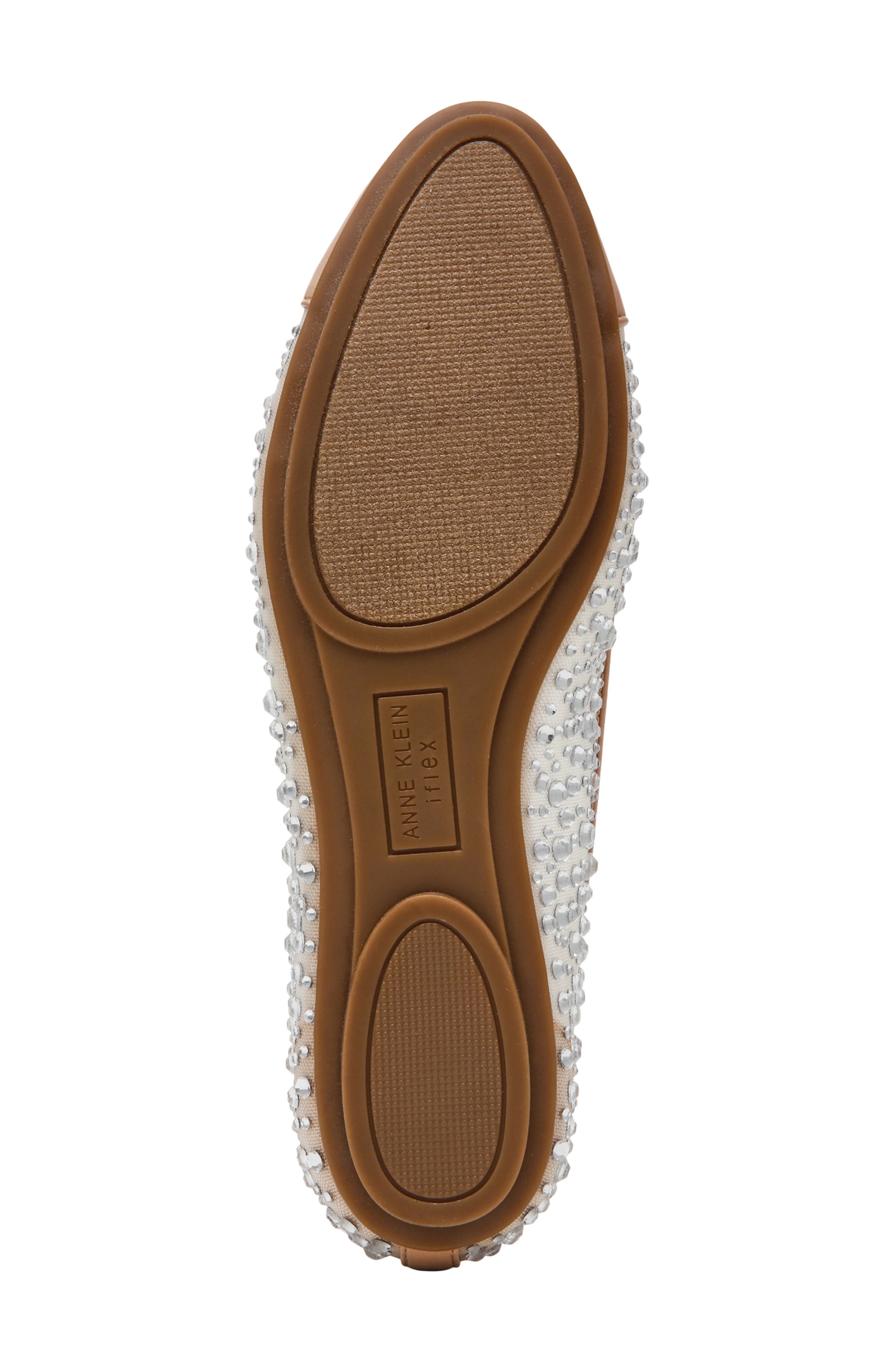 Anne Klein Luci Bow & Crystal Embellished Ballet Flat, Alternate, color, Crystals
