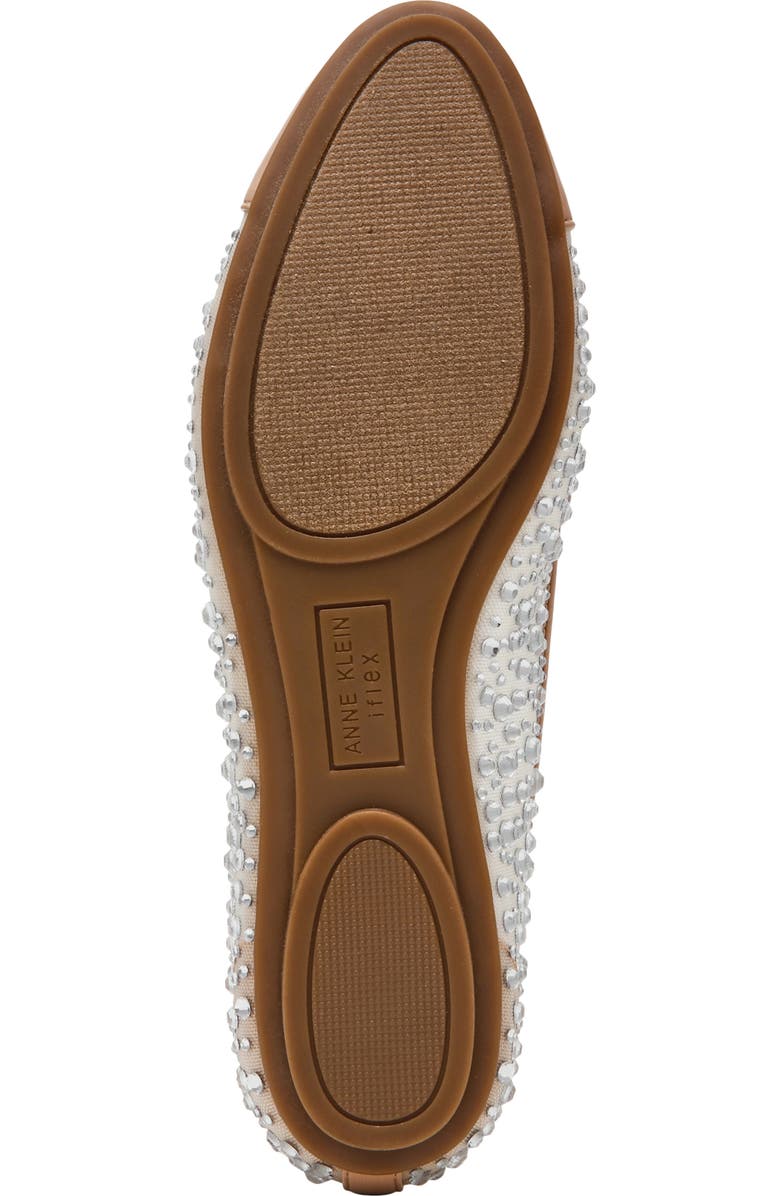 Anne Klein Luci Bow & Crystal Embellished Ballet Flat, Alternate, color, Crystals