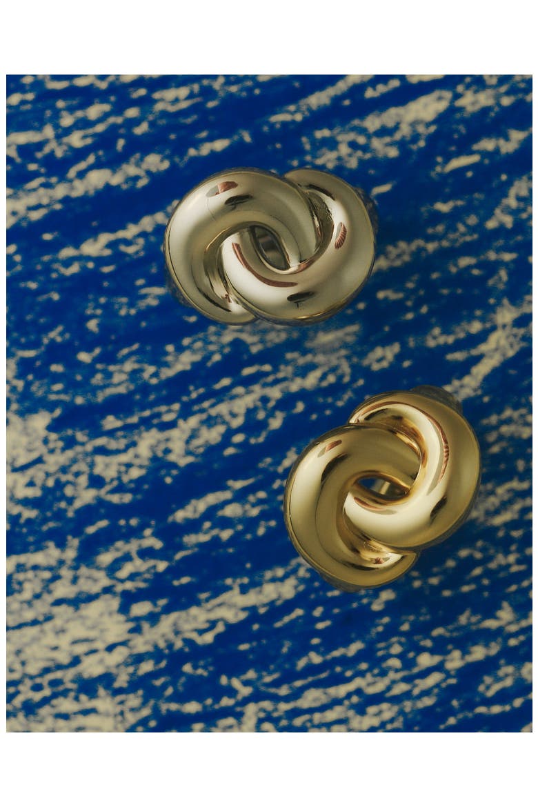 The Solstice Knot Stud Earrings, Alternate, color, SILVER