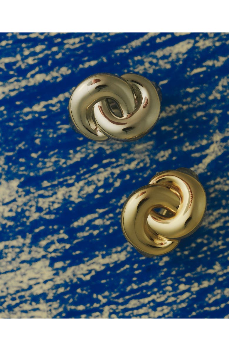 Luv AJ The Solstice Knot Stud Earrings, Alternate, color, Silver