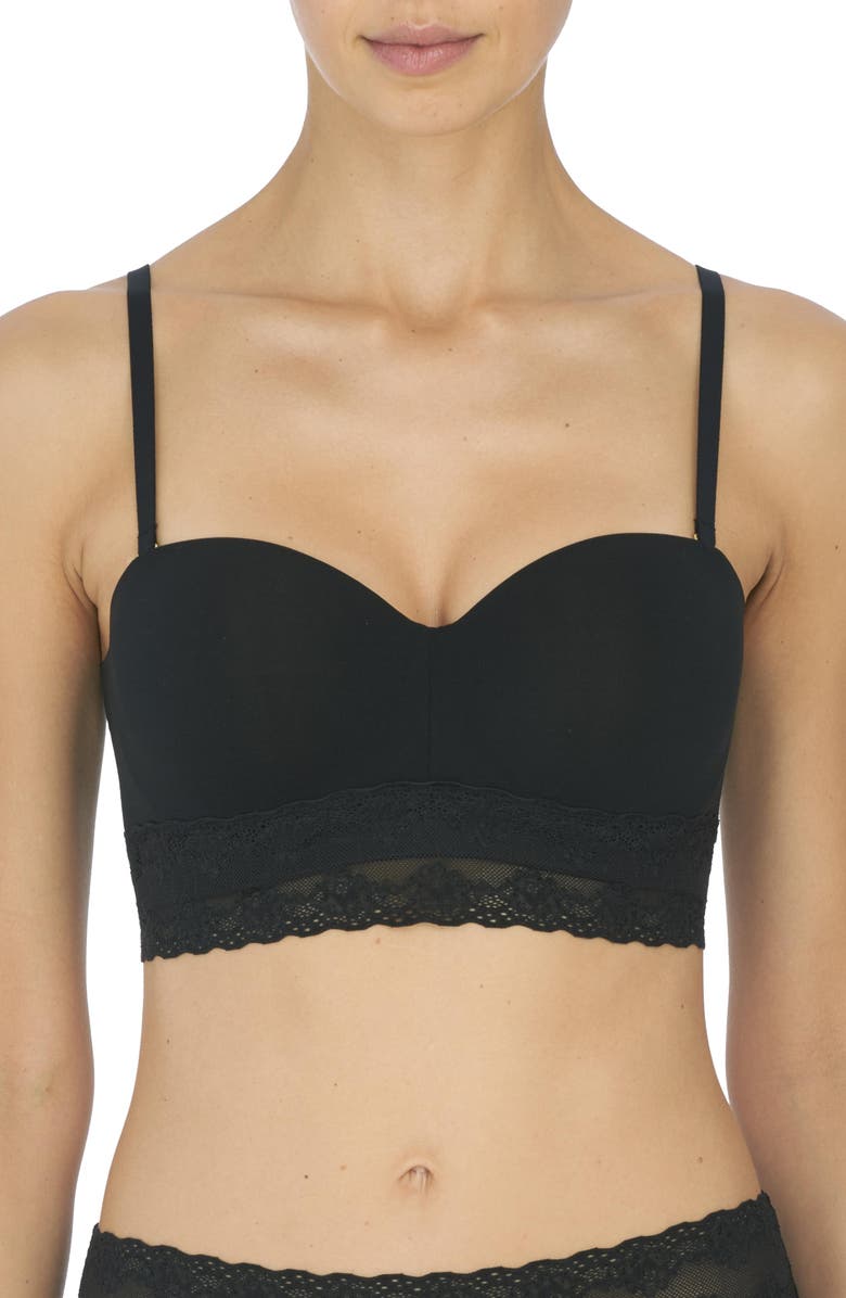 Natori Bliss Perfection Longline Strapless Bra, Alternate, color, Black