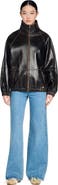 SANDRO Distressed leather jacket