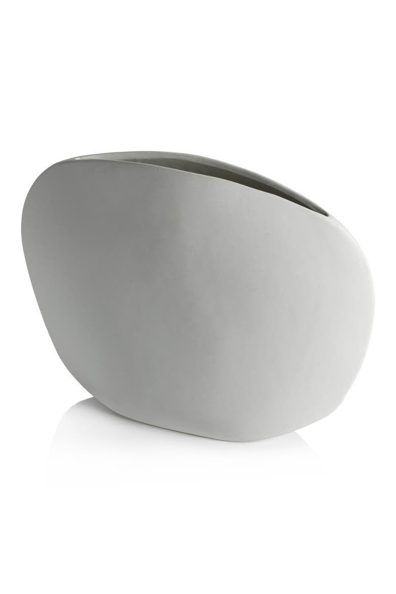 Kornati Organic Ceramic Vase, Main, color, WHITE