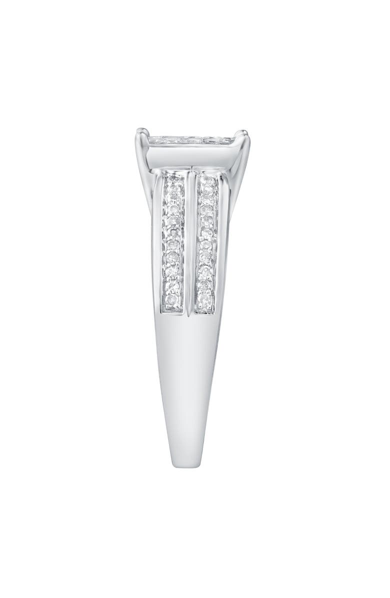 LuvMyJewelry Caerelle 0.25 Cts Natural Diamond Cluster 14K Gold Ring, Alternate, color, 14K White Gold