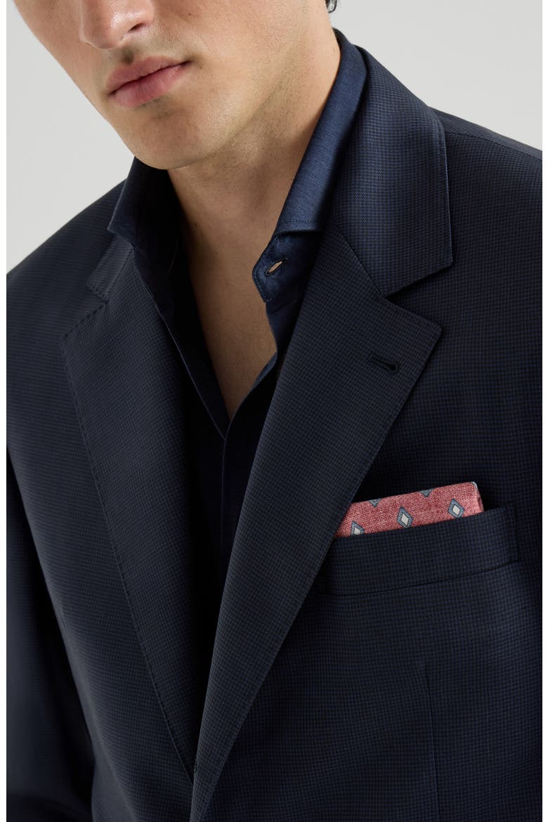 Houndstooth blazer, Alternate, color, Navy Blue
