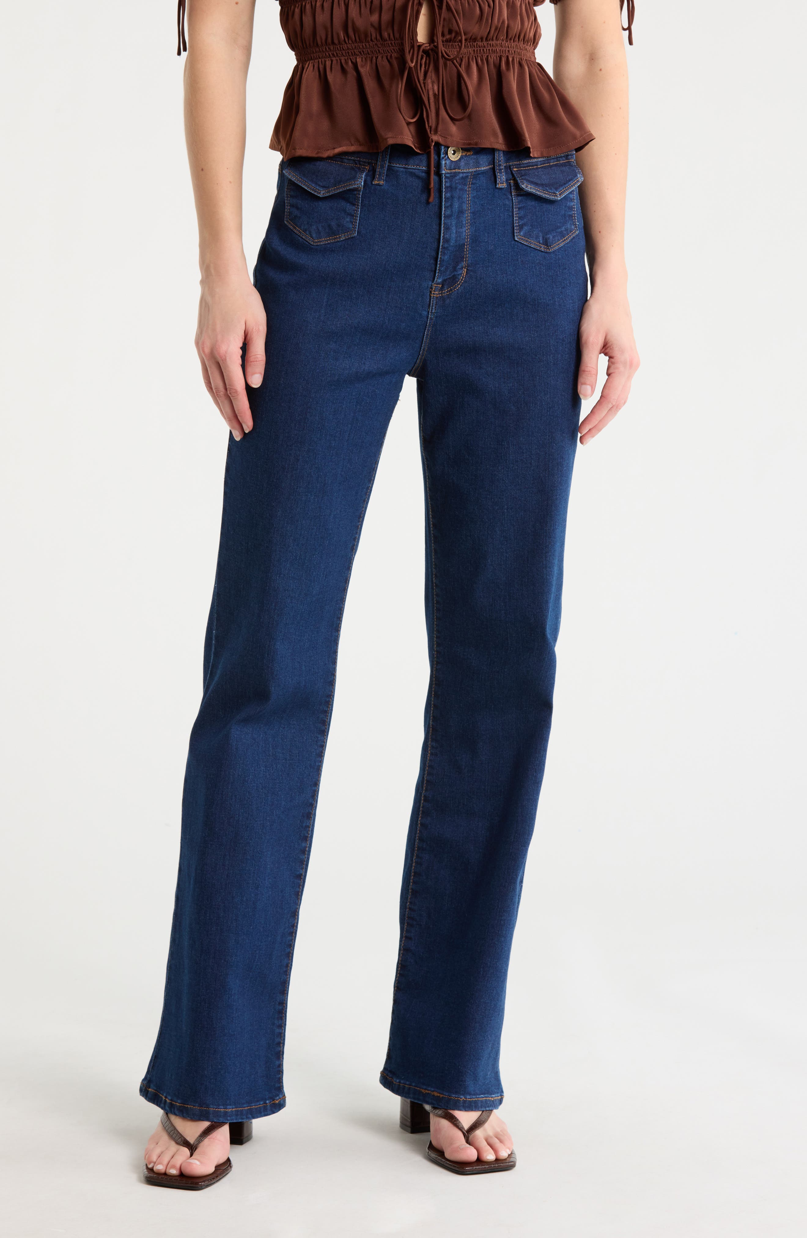 Sanctuary Retro High Waist Wide Leg Jeans