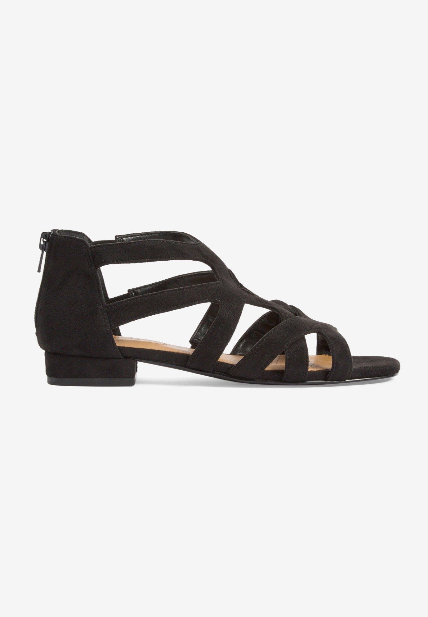 Comfortview The Lana Sandal, Alternate, color, Black