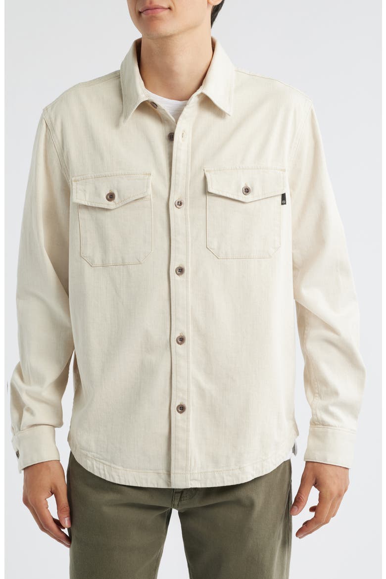 Elias Twill Shirt Jacket, Alternate, color, NATURAL