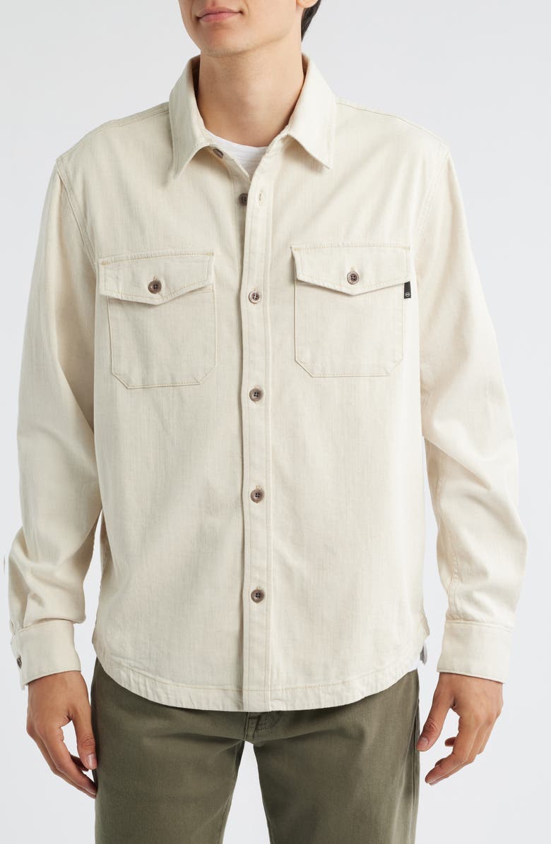 AG Elias Twill Shirt Jacket, Alternate, color, Natural