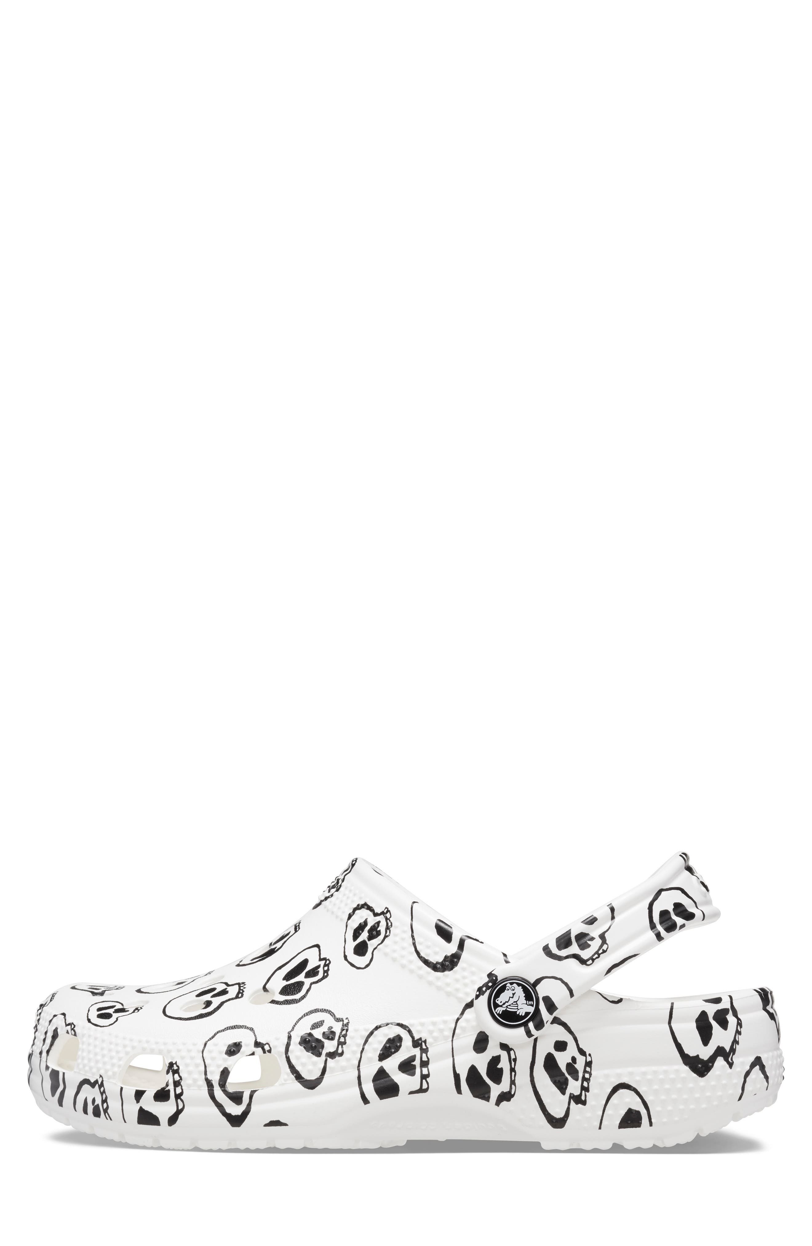 CROCS Classic Skull Print Clog, Alternate, color, 