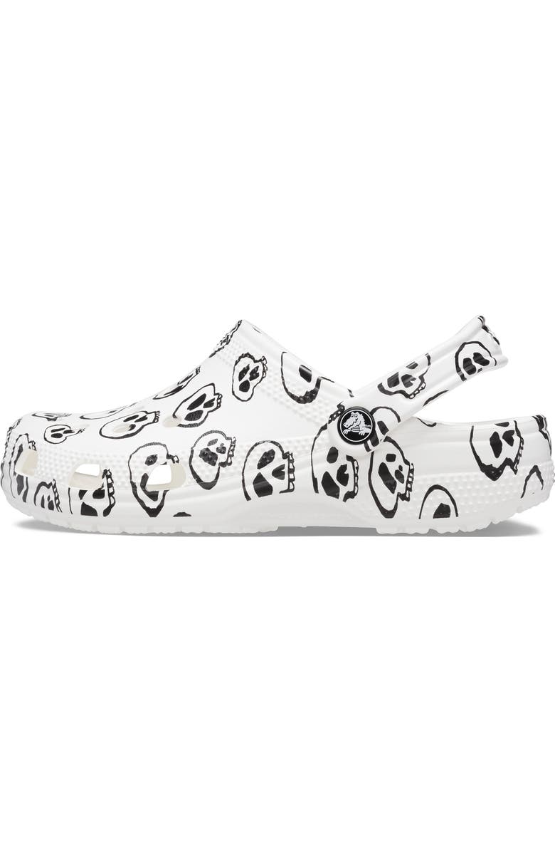 CROCS Classic Skull Print Clog, Alternate, color,