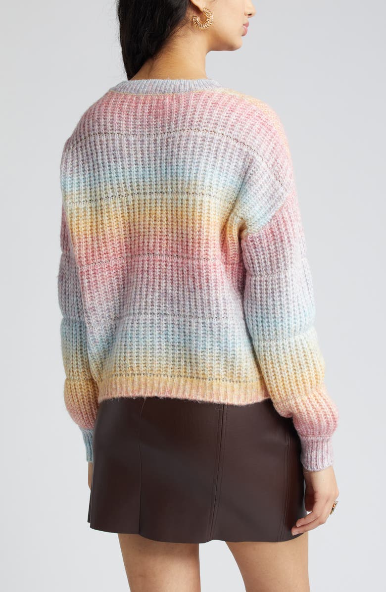 VERO MODA Begonia Ombré Stripe Sweater, Alternate, color, 