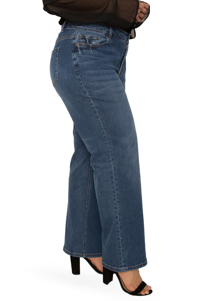 Slim Wide Leg Jeans, Alternate, color, WHISKER