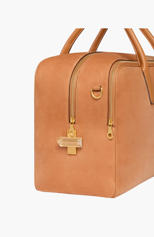Aviteur Cristallo Nubuck Weekend Bag In Brown