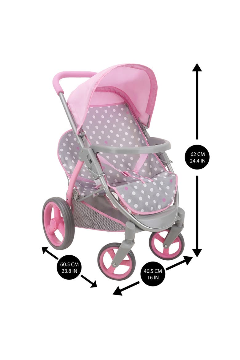 Twin Tandem Doll Stroller, Fits 2 Dolls 18", Alternate, color, Multicolored