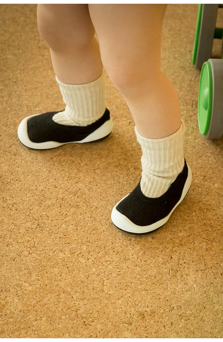 Komuello Toddler Sock Shoes Flat - Pastel Pink, Alternate, color, Onyx