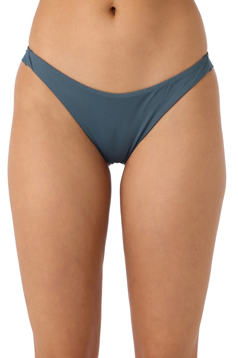 Hermosa Saltwater Solids Bikini Bottoms, Main, color, SLATE