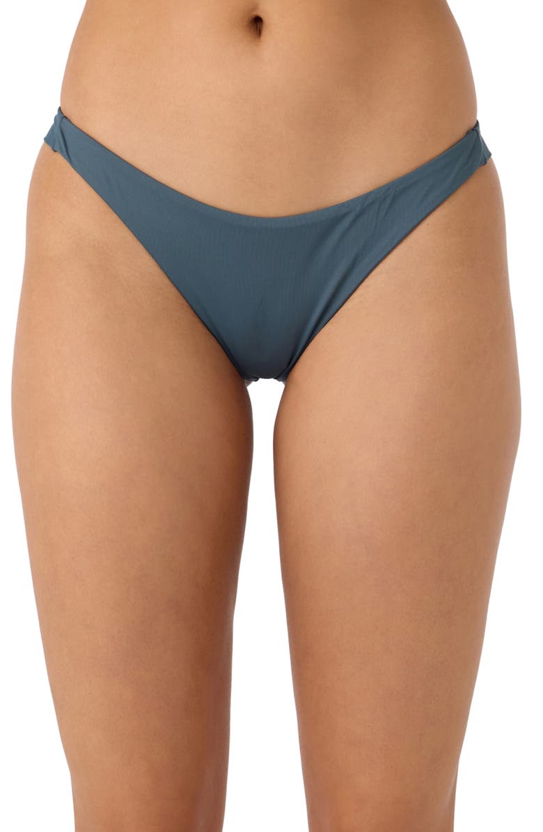 O'Neill Hermosa Saltwater Solids Bikini Bottoms, Main, color, Slate
