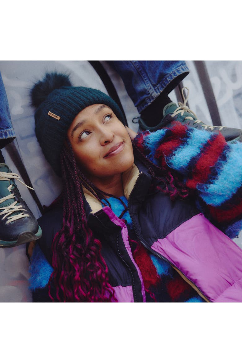 Lindsey Pom Beanie, Alternate, color, Smoke