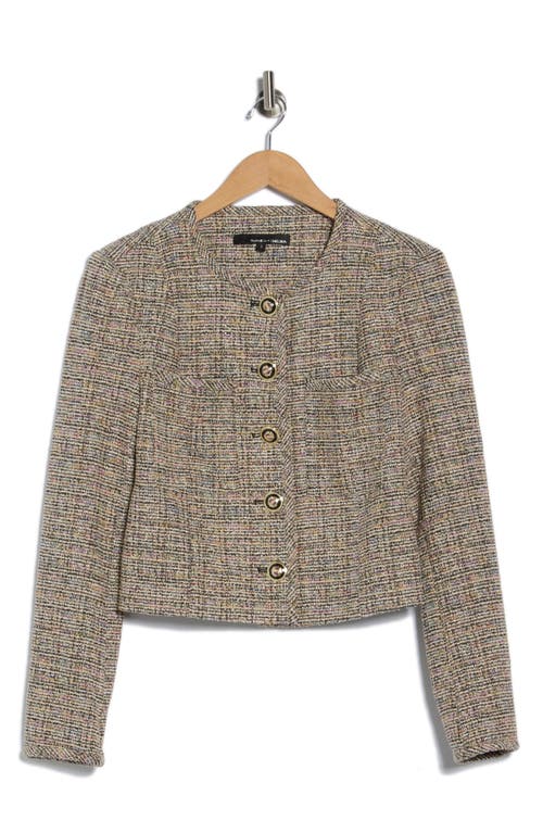 Amanda & Chelsea Lady Like Bouclé Jacket In Gray