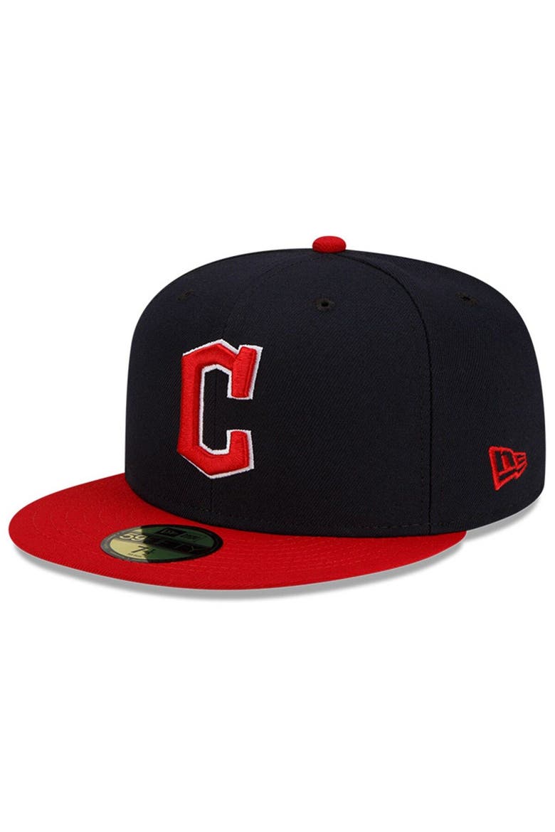 Men's New Era Navy/Red Cleveland Guardians Authentic Collection On-Field 59FIFTY Fitted Hat, Main, color, Navy