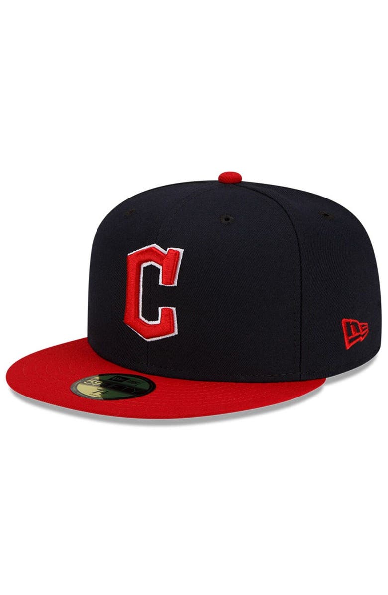New Era Men's New Era Navy/Red Cleveland Guardians Authentic Collection On-Field 59FIFTY Fitted Hat, Main, color, Navy