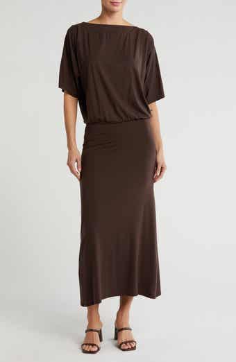 GO COUTURE Dolman Sleeve Maxi Dress