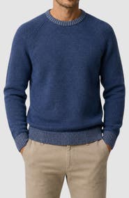 GARNET Contrast Crewneck Wool Blend Sweater