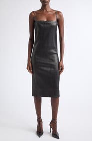 TOM FORD Leather Strip Tube Dress