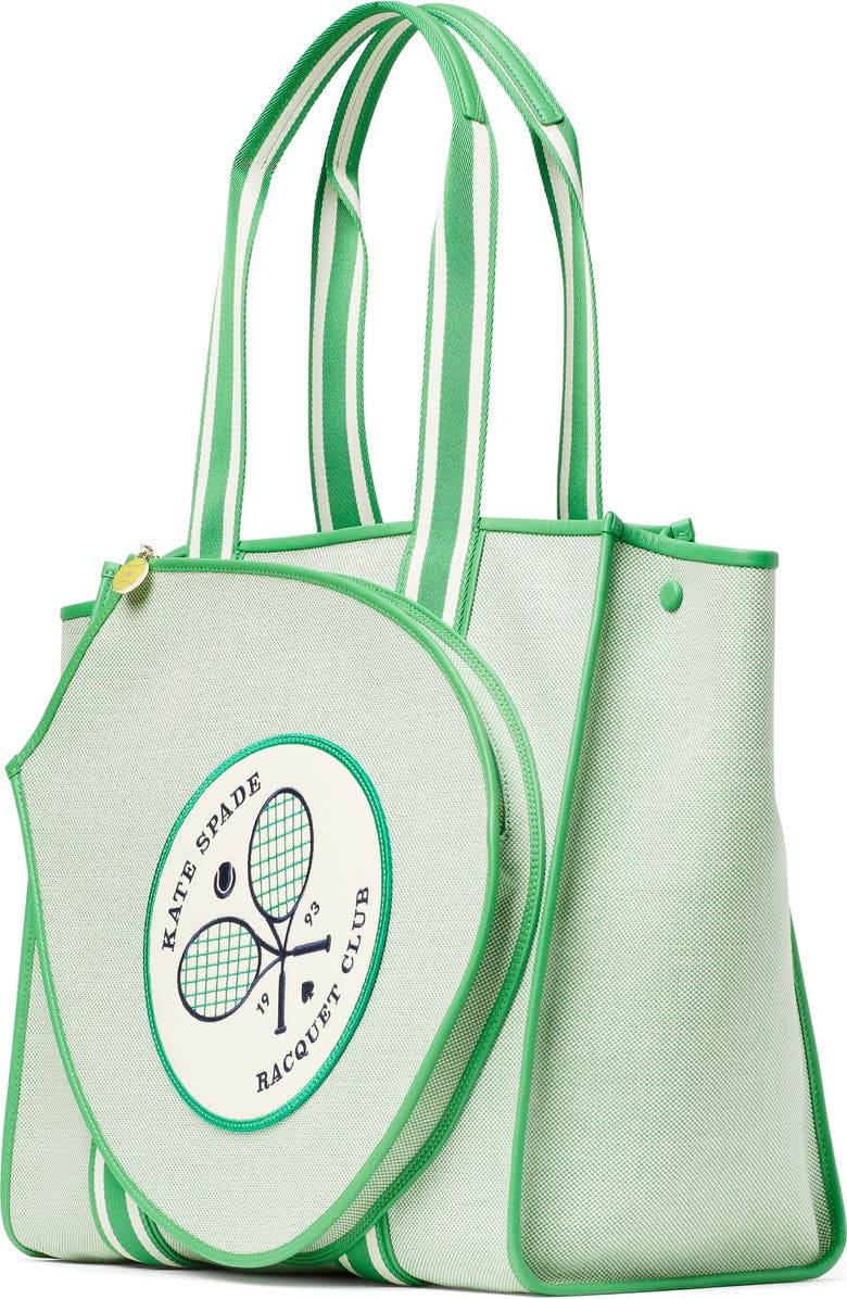 Kate Spade New York courtside tennis large canvas tote, Alternate, color,