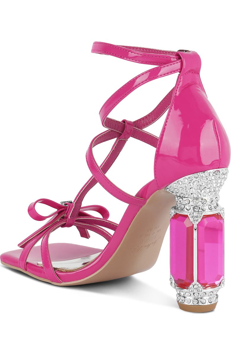 LONDON RAG Affluence Crystal T-Strap Sandal, Alternate, color, Fuchsia