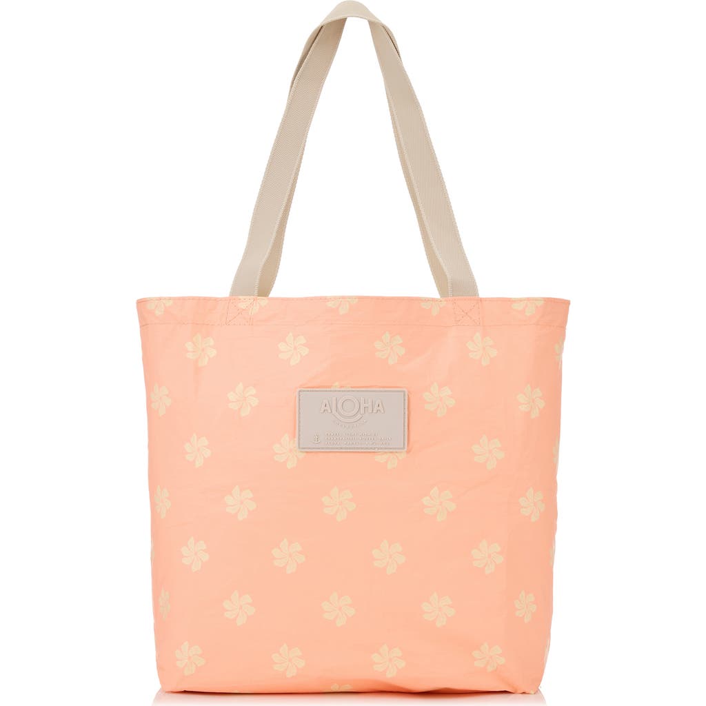 Aloha Collection Casa Gardenia Reversible Water Resistant Tyvek® Tote In Orange