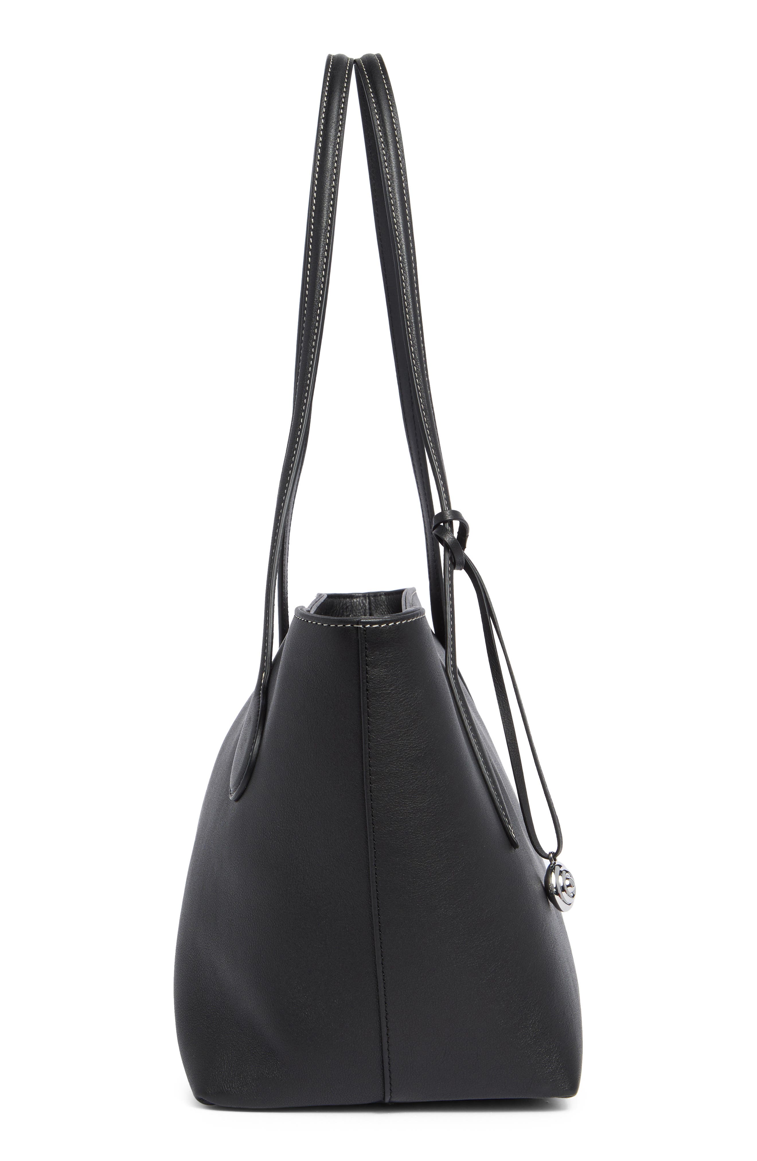 LIFFNER Sprout Midi Calfskin Tote, Alternate, color, Black